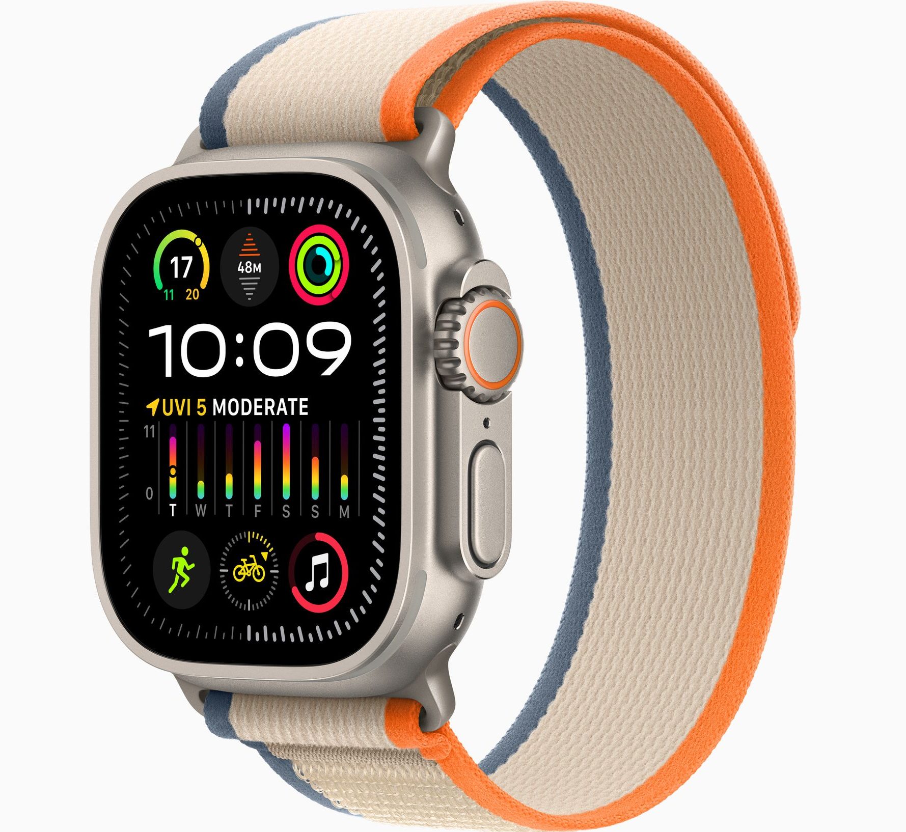 Apple Watch Ultra 2 49mm Titanium Blue Orange / Beige Trial Loop (MRF23)